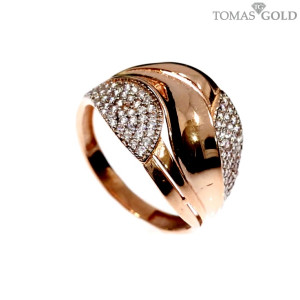 Kuldnesõrmus tsirkoonidega