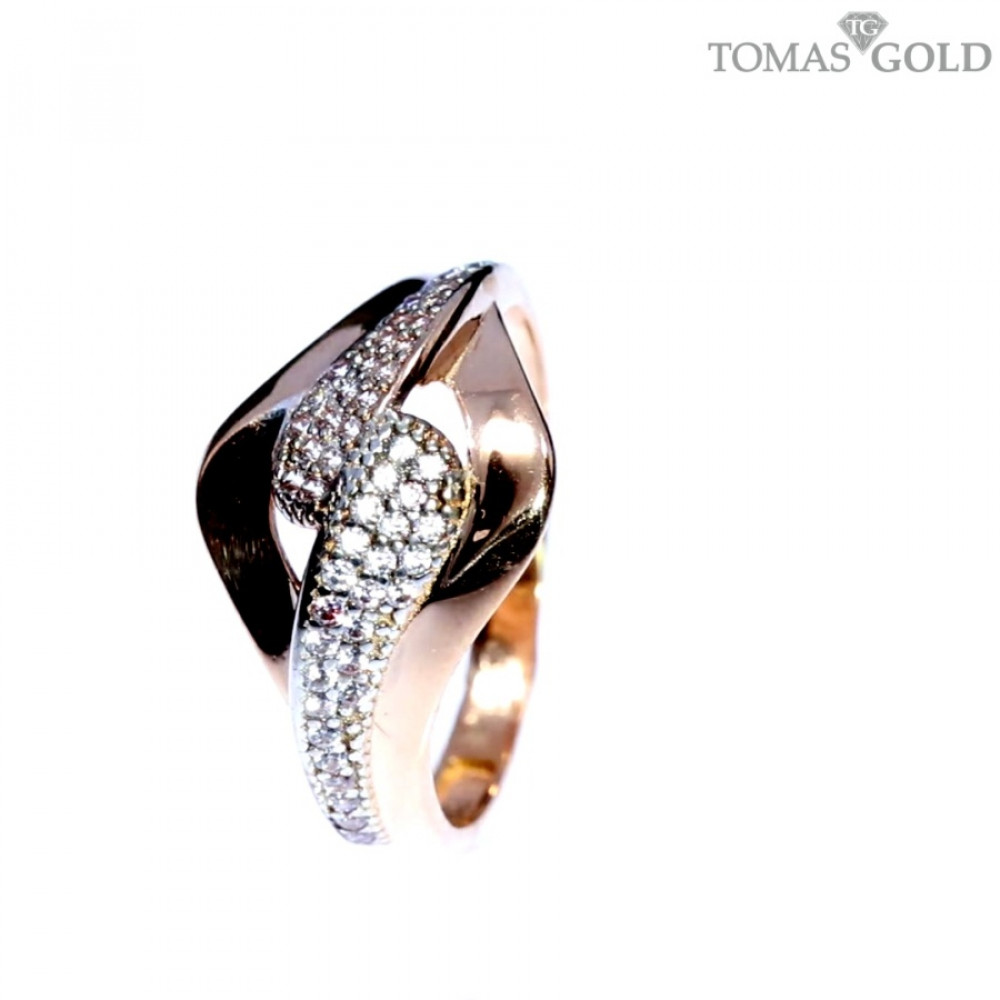 Kuldnesõrmus tsirkoonidega