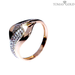 Kuldnesõrmus tsirkoonidega