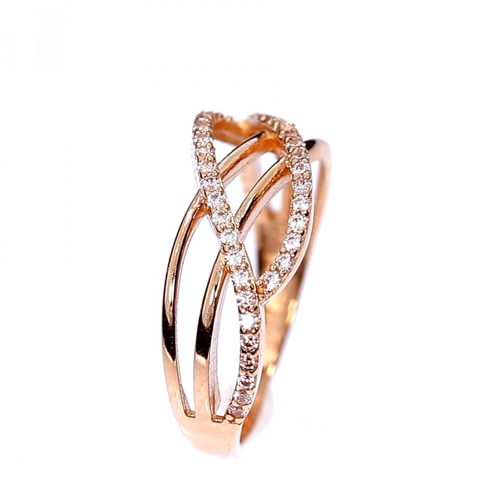 Kuldnesõrmus tsirkoonidega