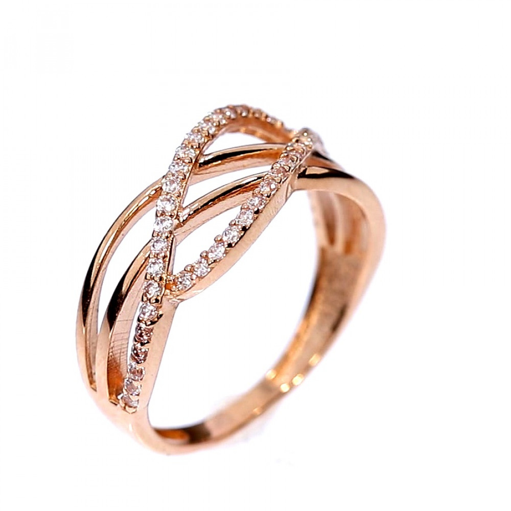 Kuldnesõrmus tsirkoonidega