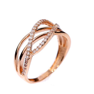 Kuldnesõrmus tsirkoonidega