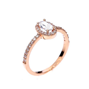 Gold ring with zircon
