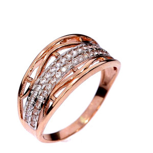 Золотое кольцо с цирконом