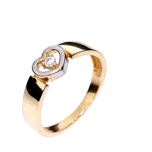 Золотое кольцо с цирконом