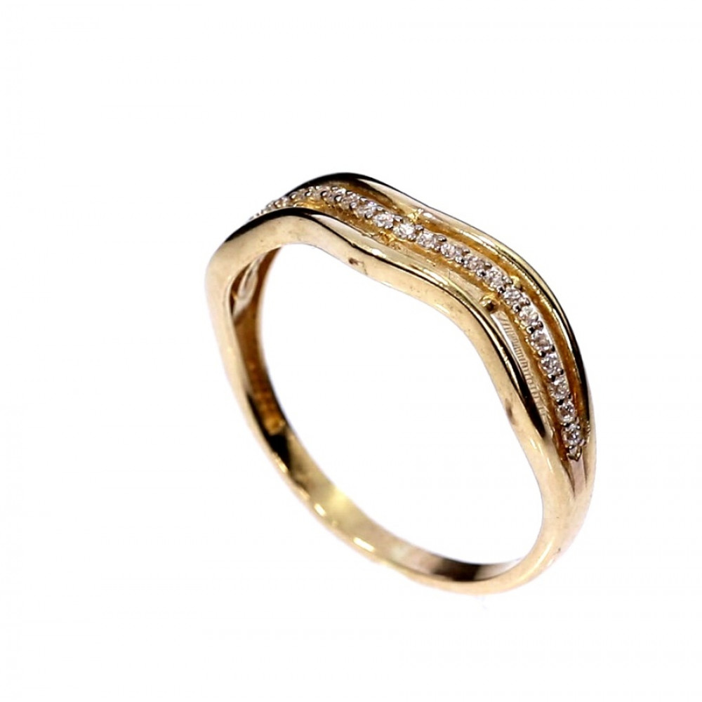 Kuldnesõrmus tsirkoonidega