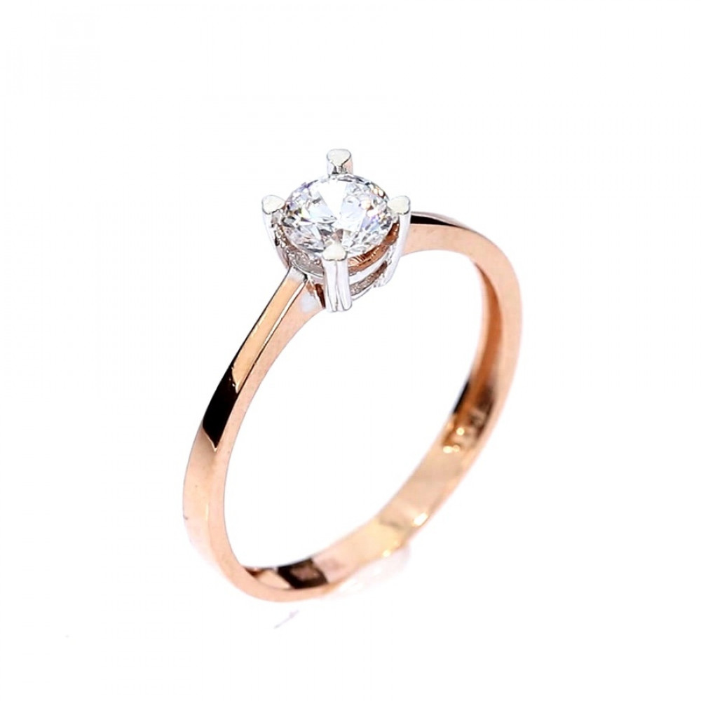 Золотое кольцо с цирконом