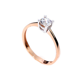 Золотое кольцо с цирконом