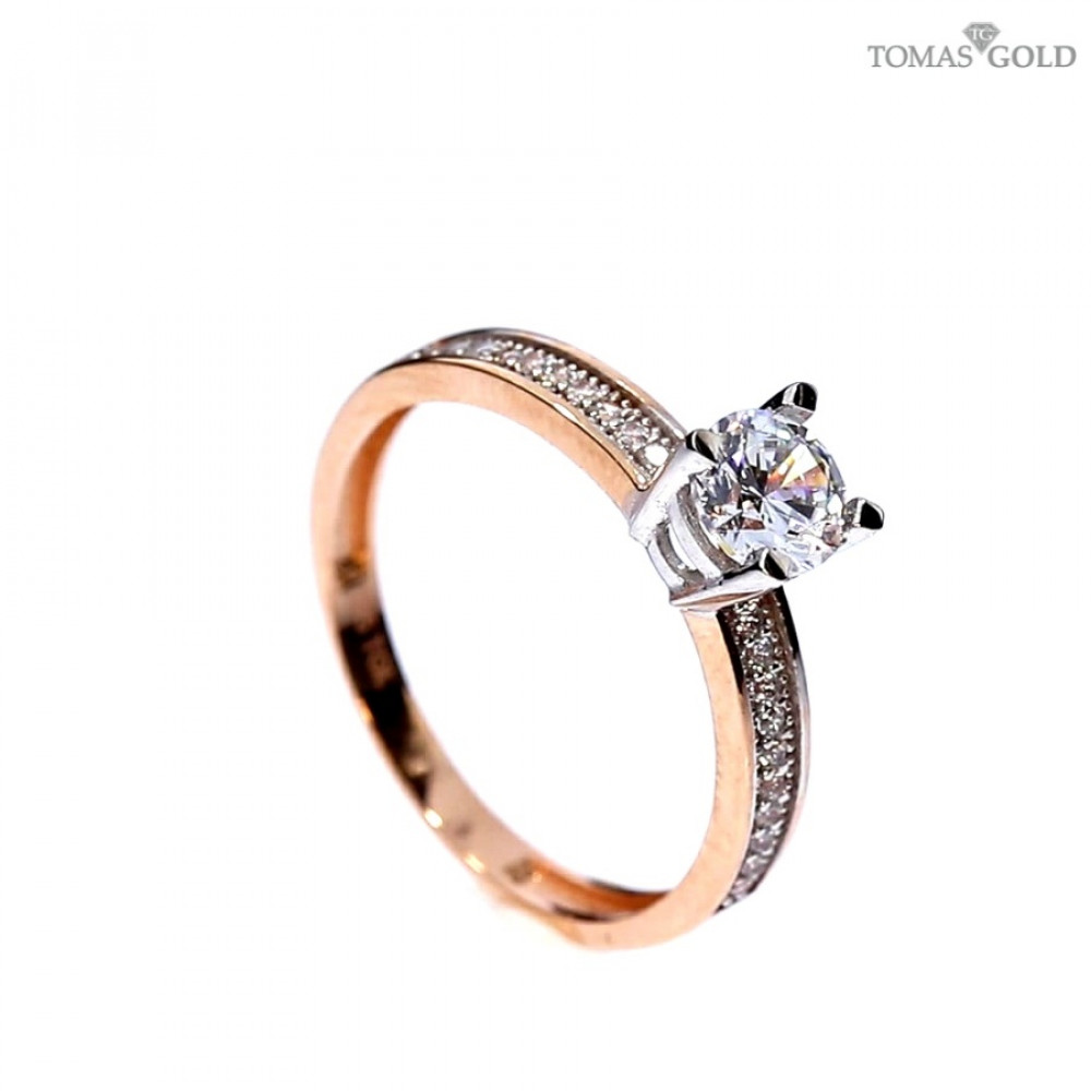 Золотое кольцо с цирконом