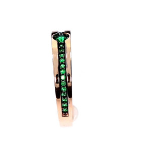 Golden ring with zircon