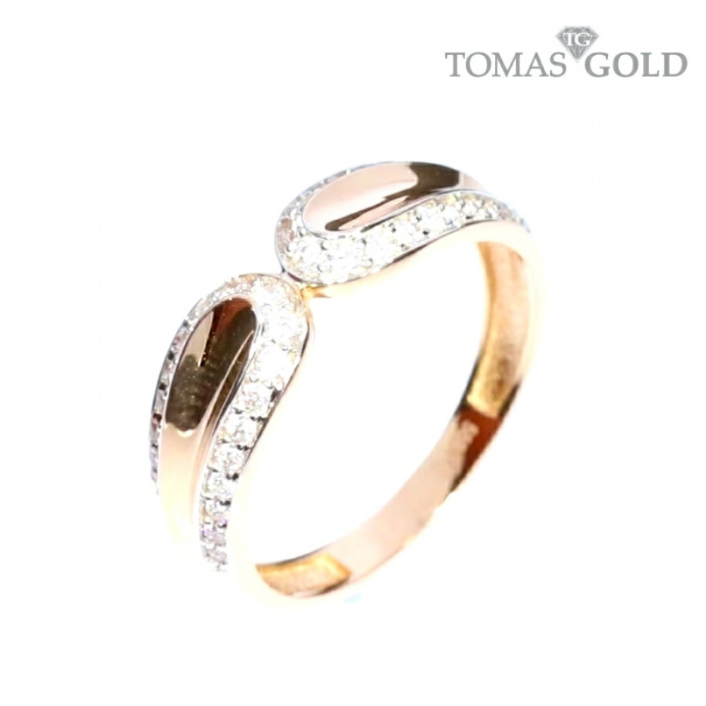 Auksinis žiedas su cirkoniu