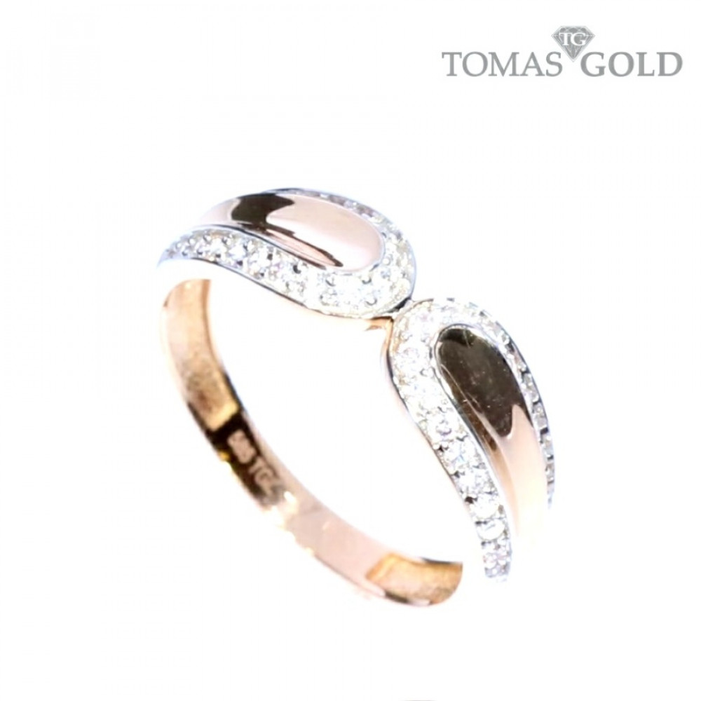 Auksinis žiedas su cirkoniu