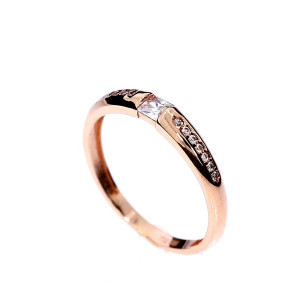 Auksinis žiedas su cirkoniu