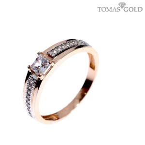 Золотое кольцо с цирконом