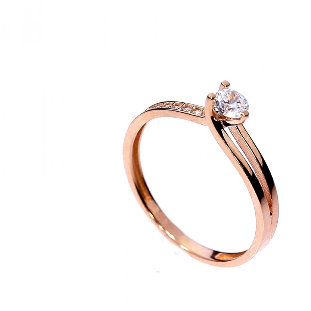 Auksinis žiedas su cirkoniu