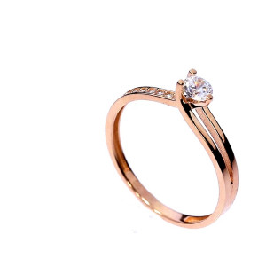 Auksinis žiedas su cirkoniu