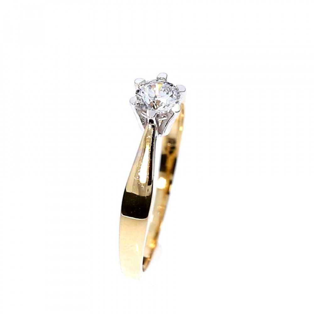 Auksinis žiedas su cirkoniu