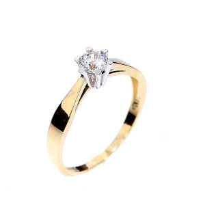 Auksinis žiedas su cirkoniu