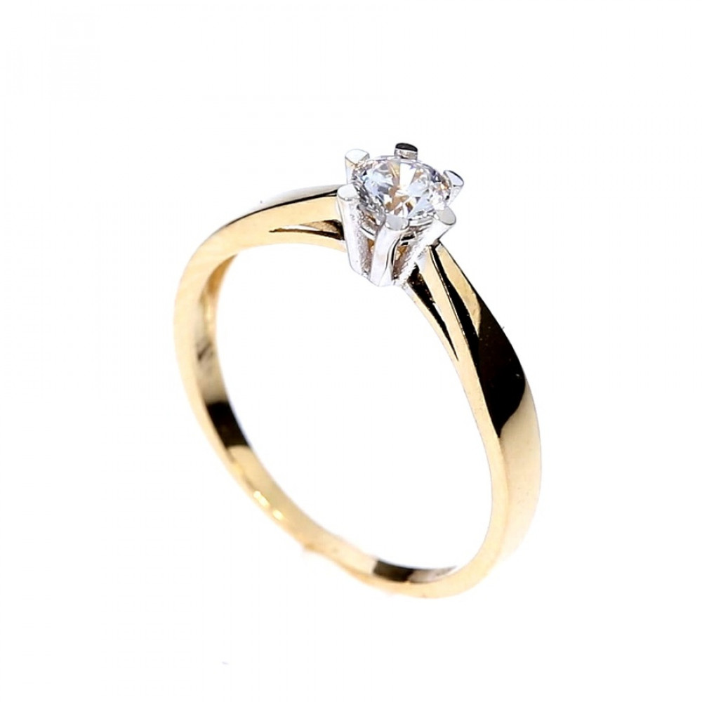 Auksinis žiedas su cirkoniu