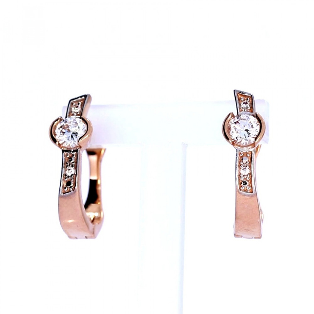 Auksiniai auskarai su cirkoniu