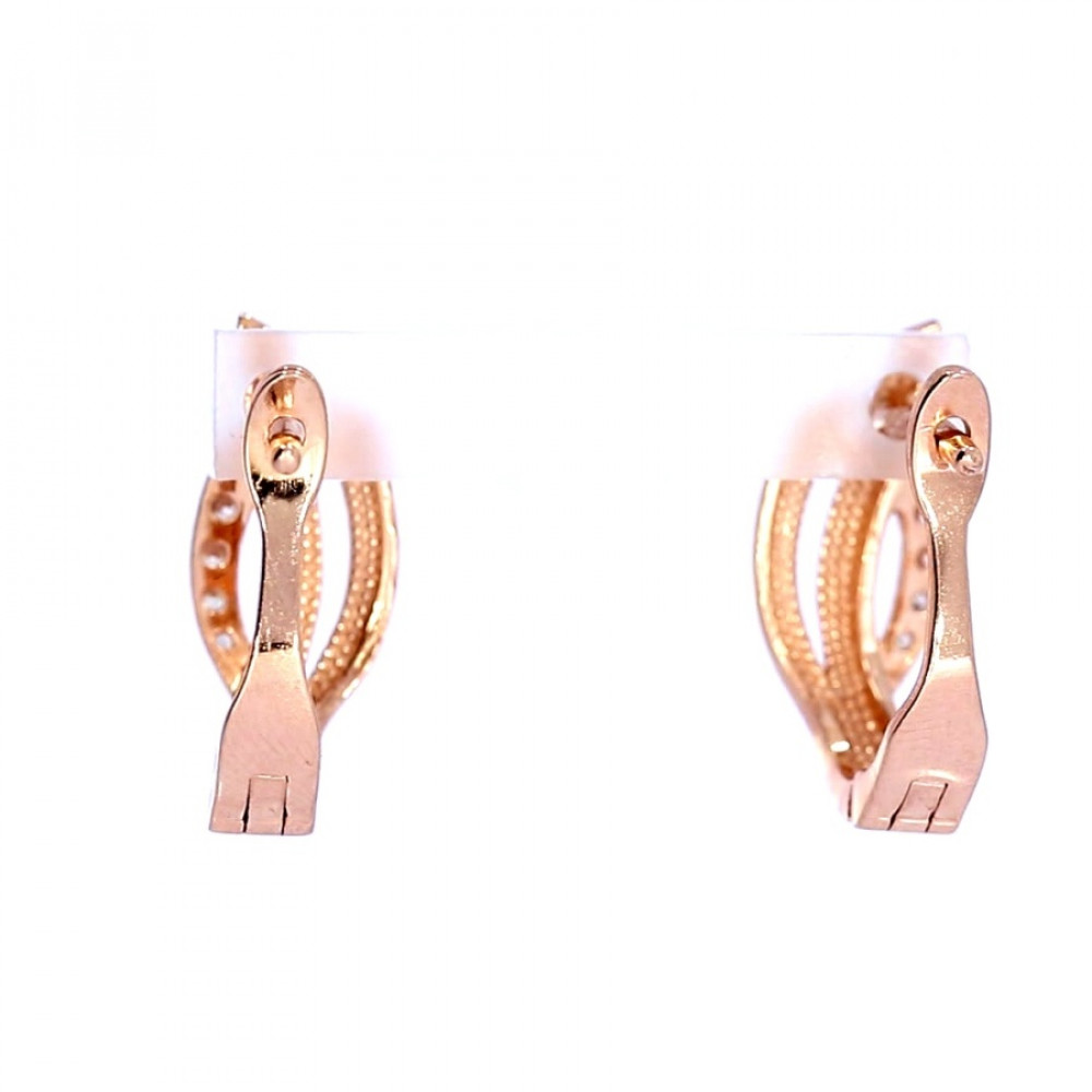 Золотые серьги с цирконом