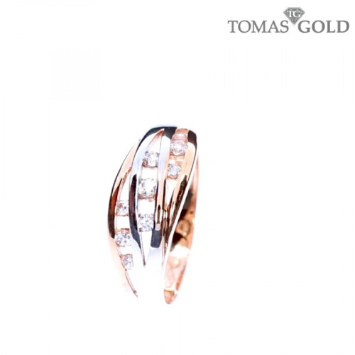 Kuldnesõrmus tsirkoonidega