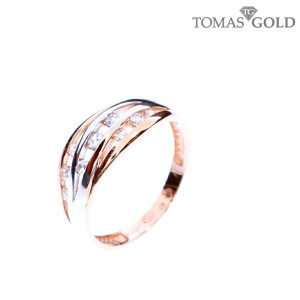 Kuldnesõrmus tsirkoonidega