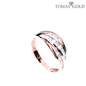 Auksinis žiedas su cirkoniu