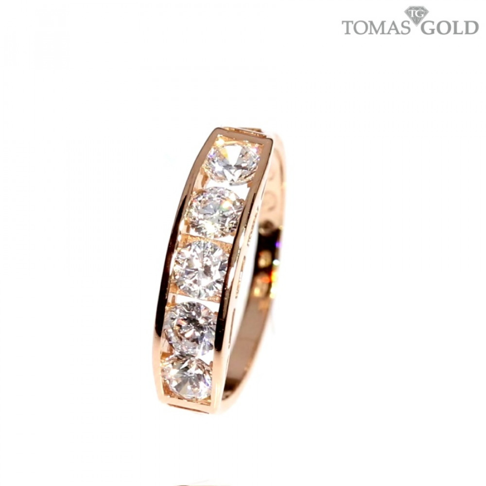 Kuldnesõrmus tsirkoonidega