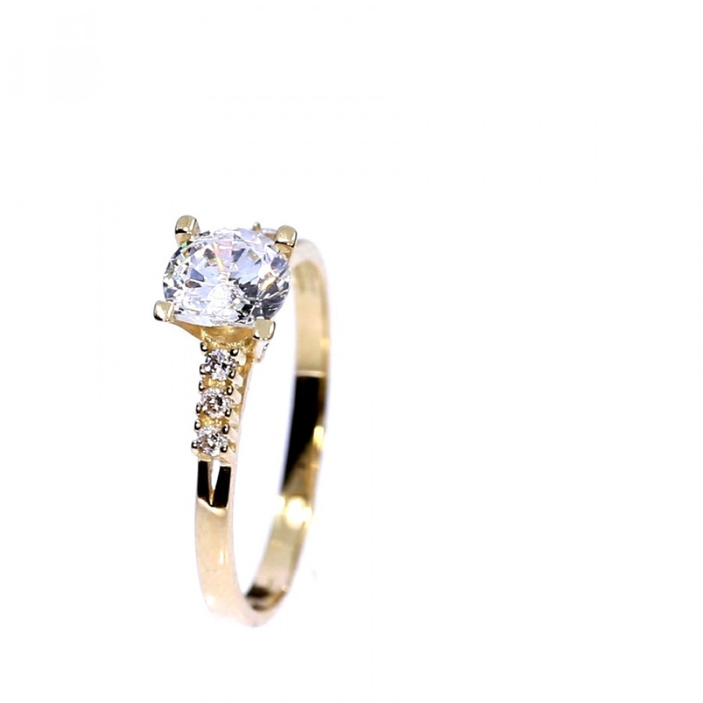 Auksinis žiedas su cirkoniu