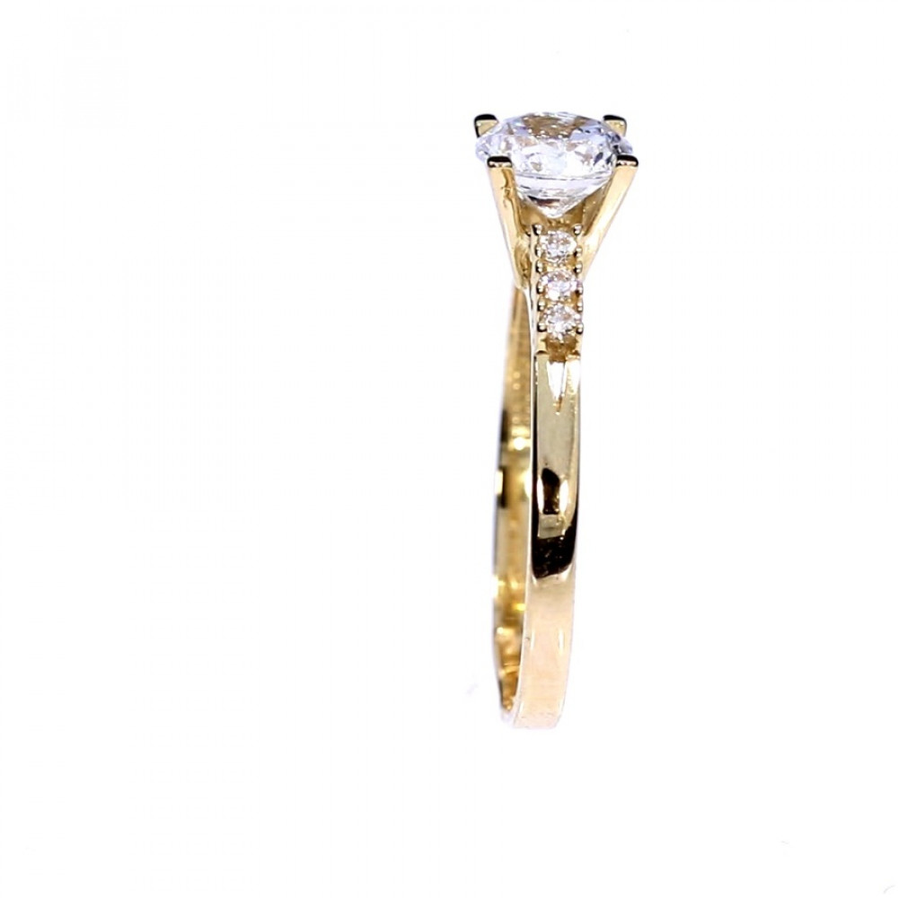 Auksinis žiedas su cirkoniu