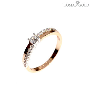 Auksinis žiedas su cirkoniu