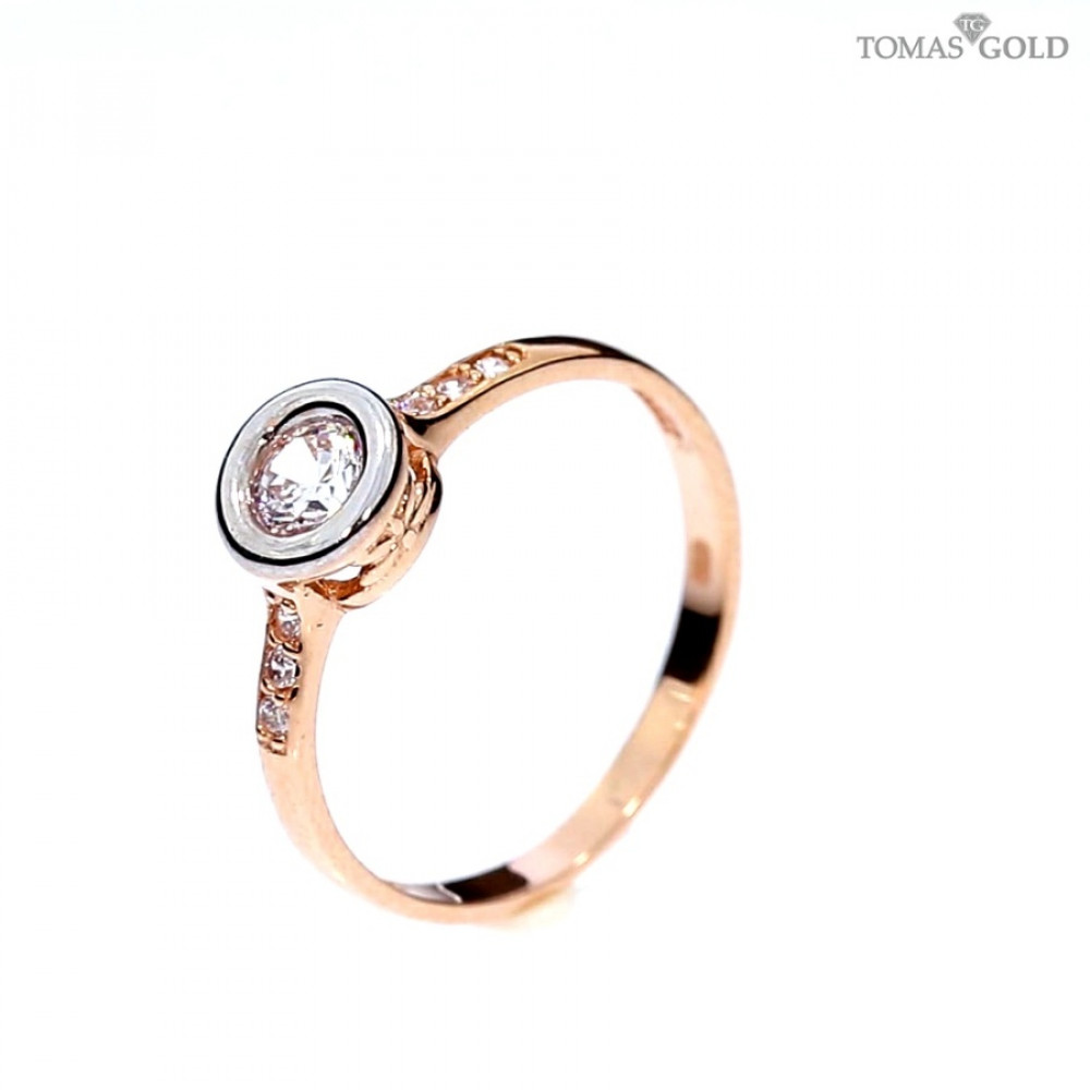 Auksinis žiedas su cirkoniu