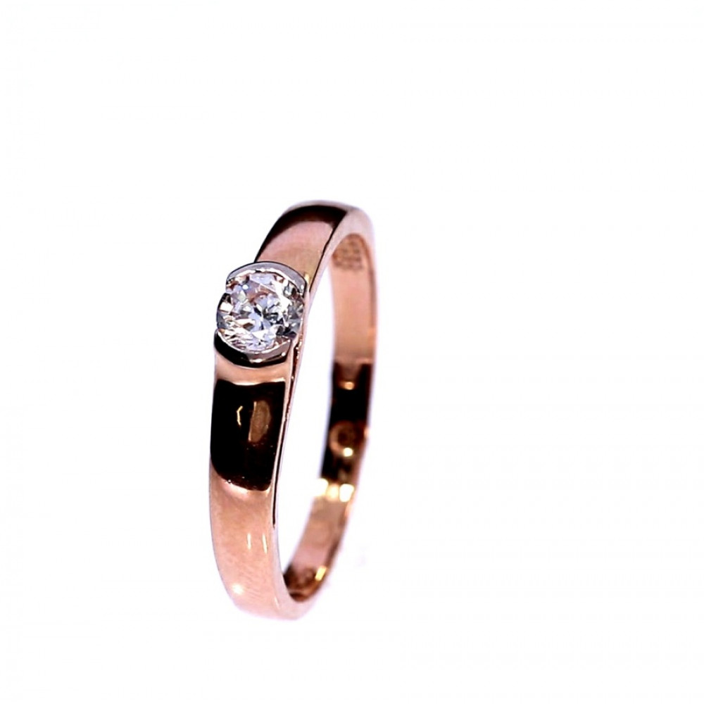 Auksinis žiedas su cirkoniu