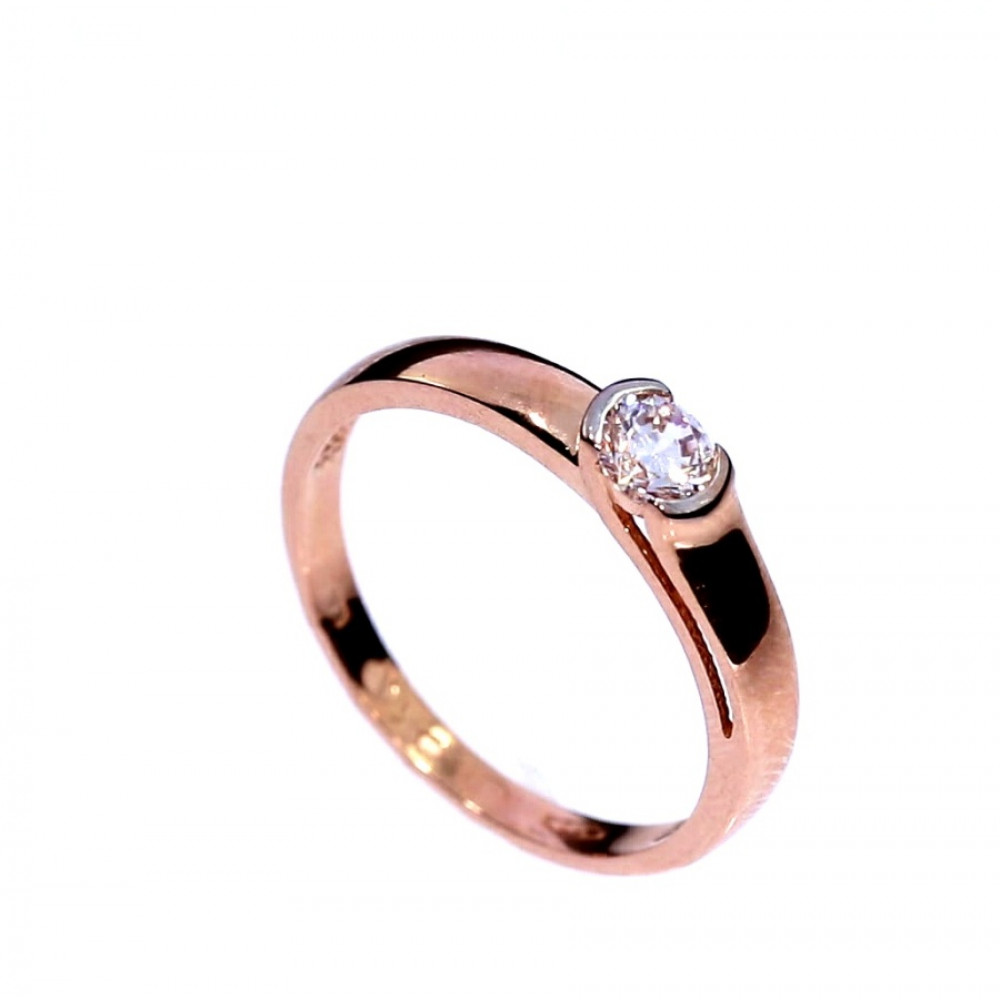 Auksinis žiedas su cirkoniu