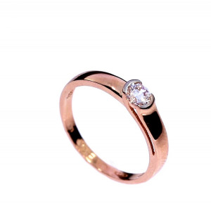 Auksinis žiedas su cirkoniu