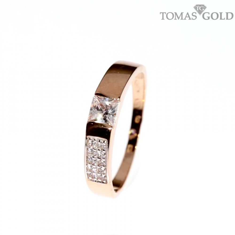 Auksinis žiedas su cirkoniu