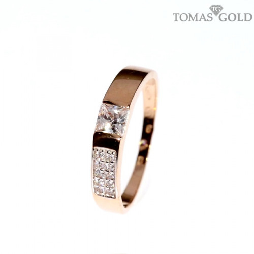 Auksinis žiedas su cirkoniu