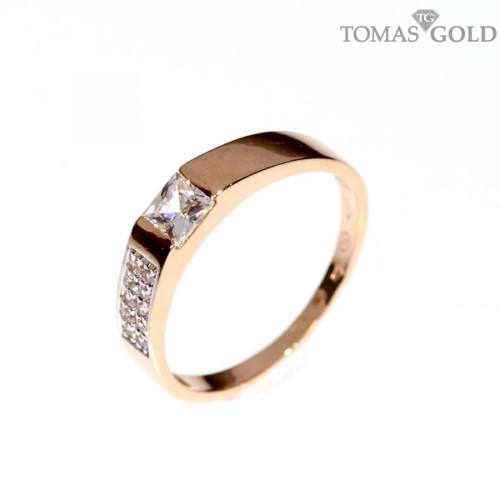 Auksinis žiedas su cirkoniu