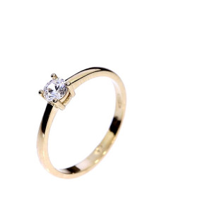 Auksinis žiedas su cirkoniu