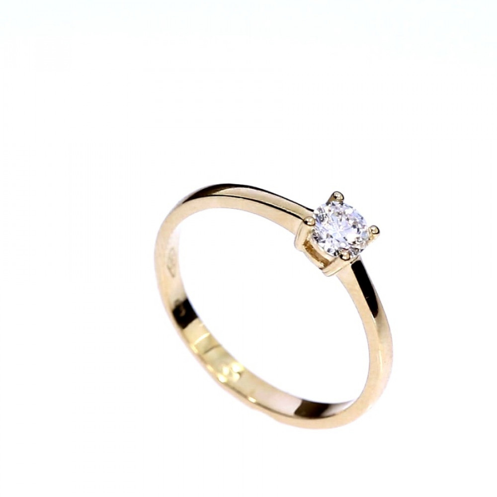 Auksinis žiedas su cirkoniu