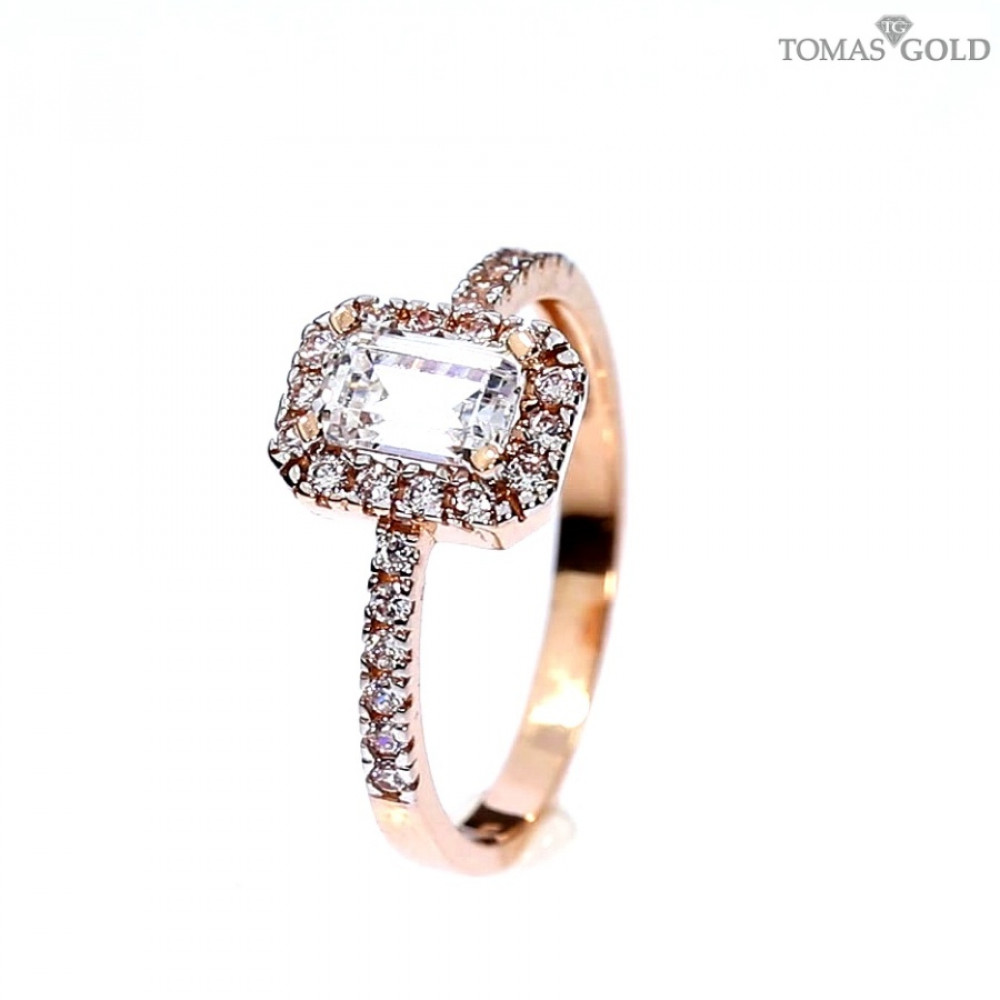 Auksinis žiedas su cirkoniu