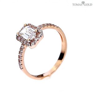 Auksinis žiedas su cirkoniu