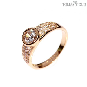 Auksinis žiedas su cirkoniu