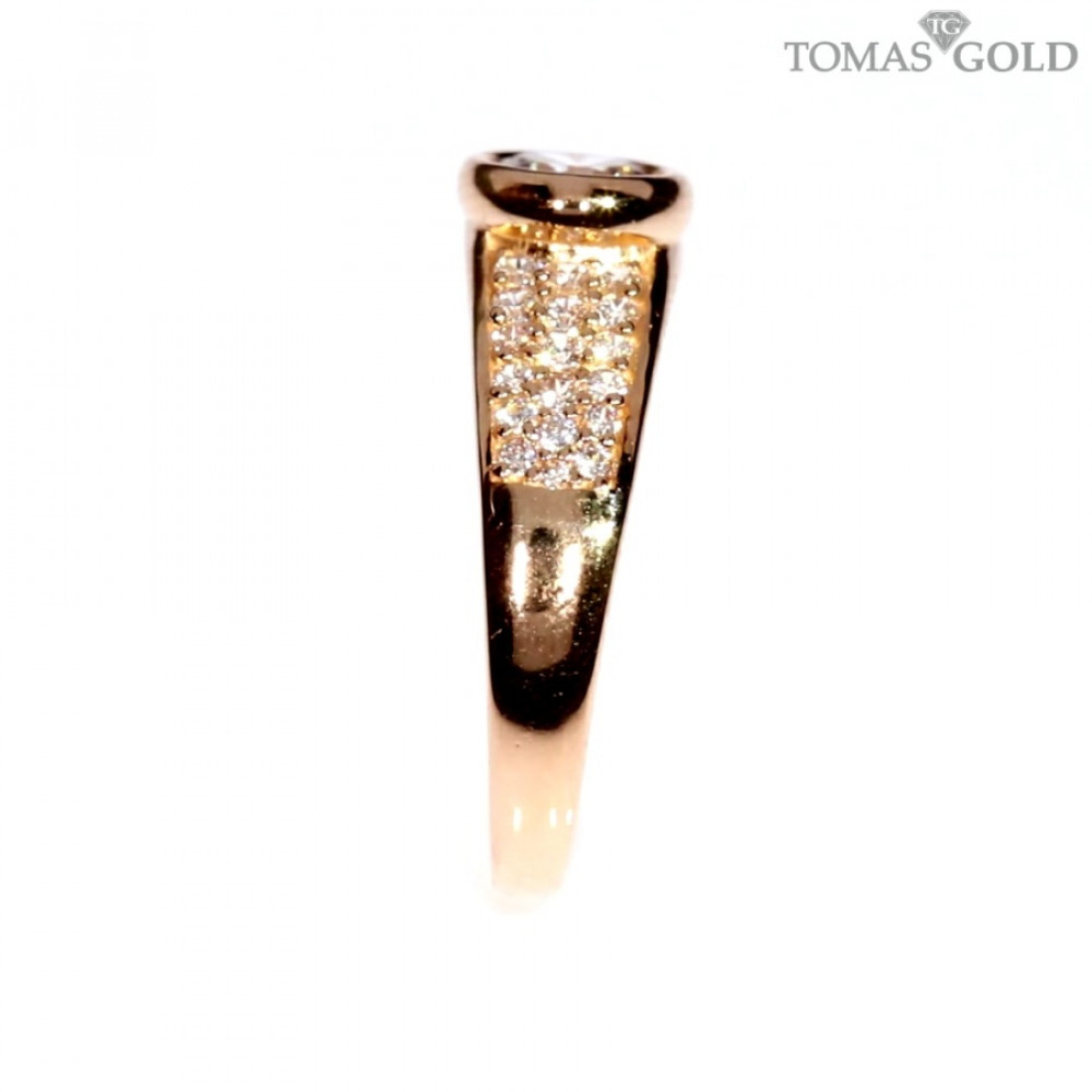 Auksinis žiedas su cirkoniu