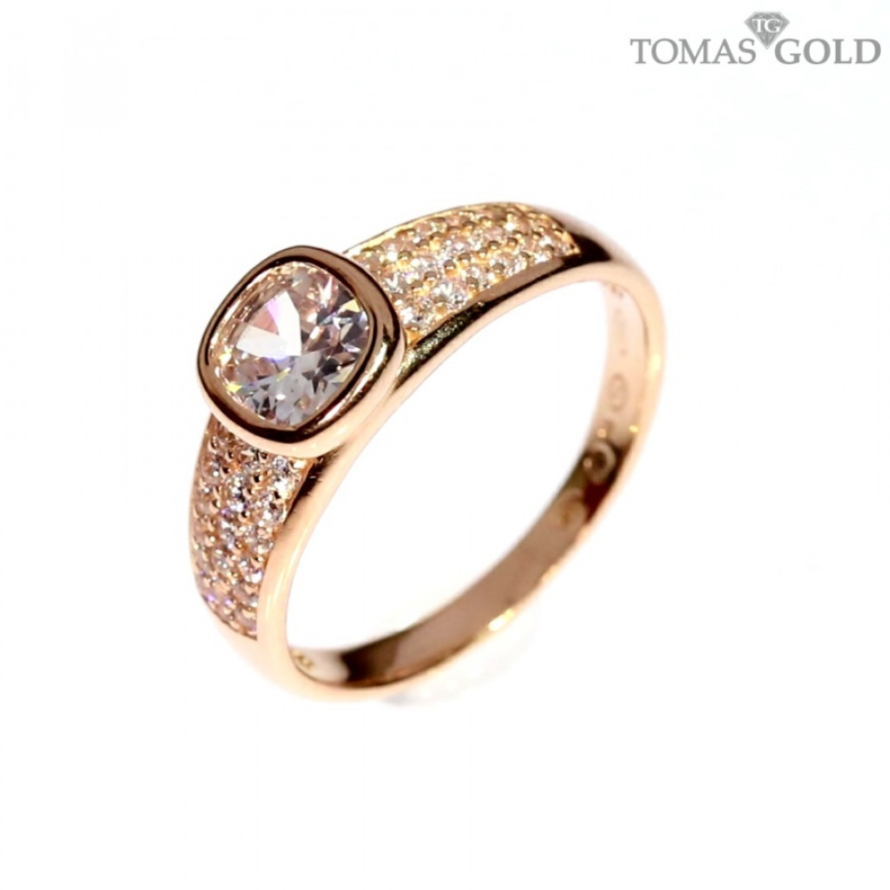 Auksinis žiedas su cirkoniu