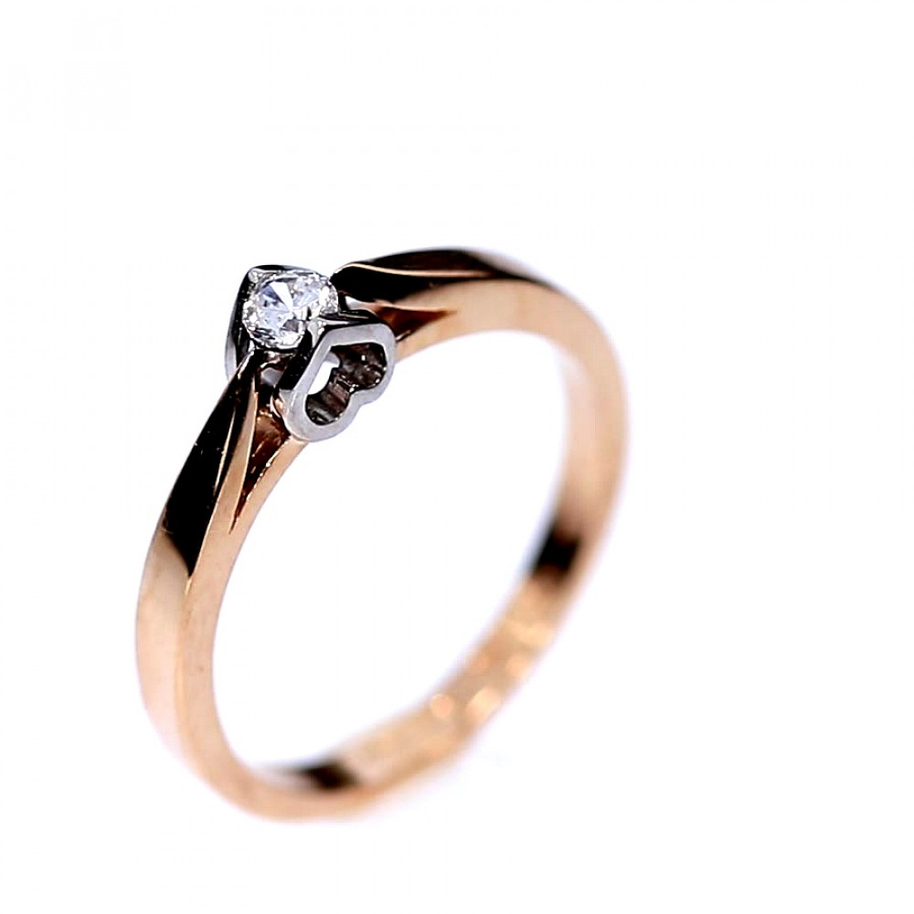 Auksinis žiedas su cirkoniu