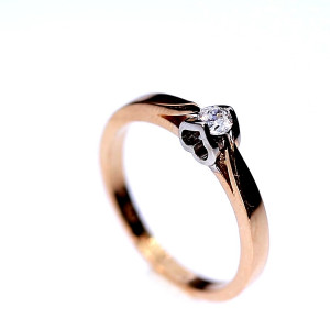 Auksinis žiedas su cirkoniu