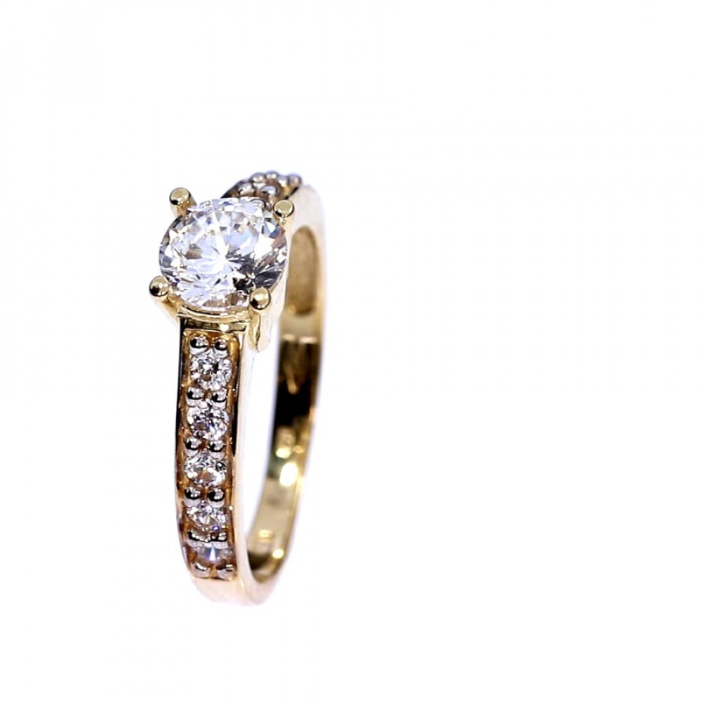 Kuldsõrmus tsirkoonidega