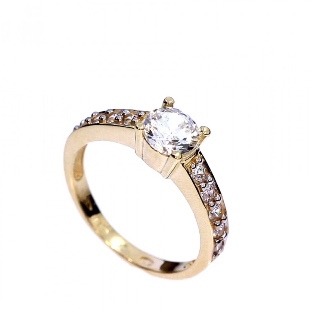 Kuldsõrmus tsirkoonidega